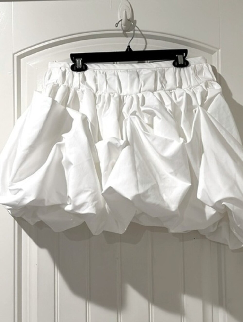Sz S New Zara ZW COLLECTION BALLOON MINI SKIRT White - Picture 6 of 6